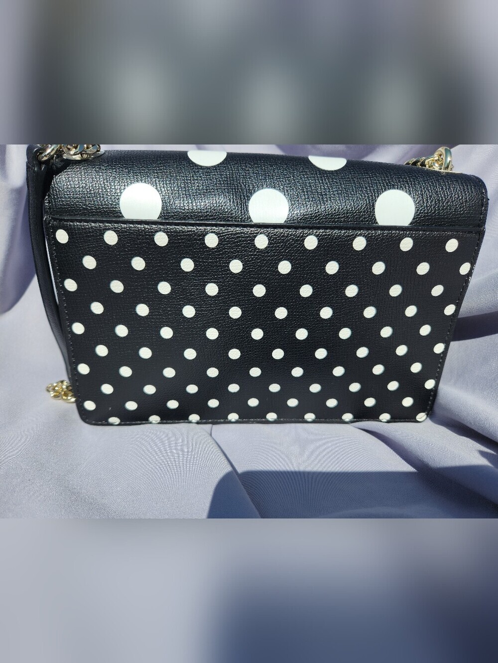 Karl Lagerfeld Polka Dot Chain Shoulder Bag - Picture 4 of 14